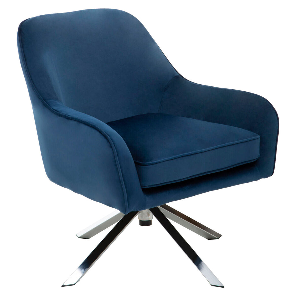 Midnight Velvet Swivel Chair | Avery