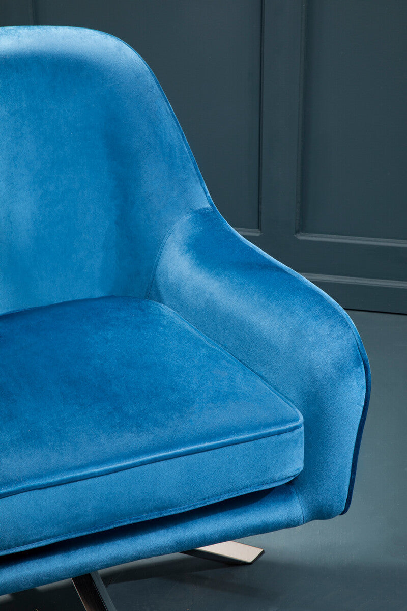 Midnight Velvet Swivel Chair | Avery