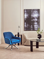 Midnight Velvet Swivel Chair | Avery