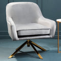 Grey Velvet Swivel Chair | Avery