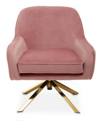 Pink Velvet Swivel Chair | Avery