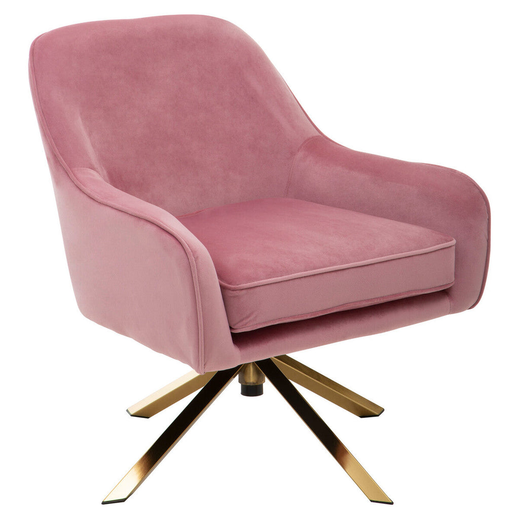 Pink Velvet Swivel Chair | Avery