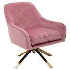 Pink Velvet Swivel Chair | Avery