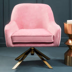 Pink Velvet Swivel Chair | Avery