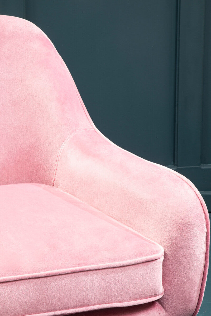 Pink Velvet Swivel Chair | Avery