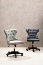 Black Leather Effect Home Office Chair | Walson