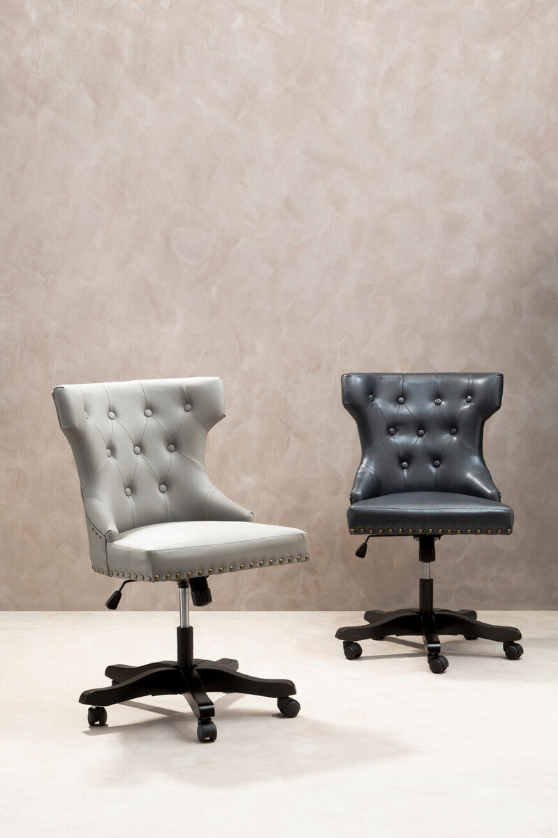 Black Leather Effect Home Office Chair | Walson
