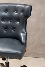 Black Leather Effect Home Office Chair | Walson