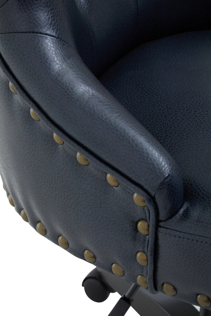 Black Leather Effect Home Office Chair | Walson