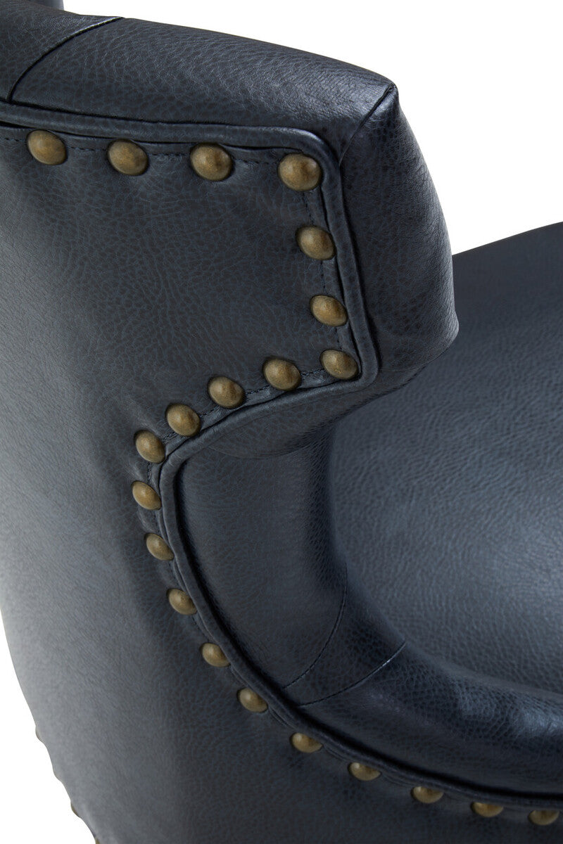 Black Leather Effect Home Office Chair | Walson