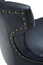 Black Leather Effect Home Office Chair | Walson