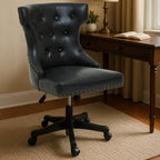 Black Leather Effect Home Office Chair | Walson