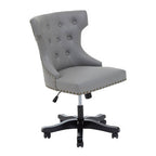 Grey Leather Effect Home Office Chair | Walson