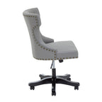 Grey Leather Effect Home Office Chair | Walson