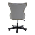 Grey Leather Effect Home Office Chair | Walson