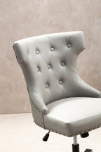Grey Leather Effect Home Office Chair | Walson