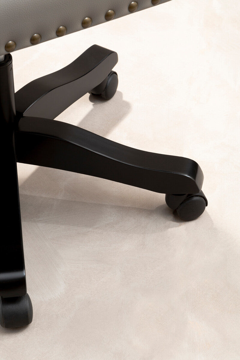Grey Leather Effect Home Office Chair | Walson