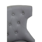 Grey Leather Effect Home Office Chair | Walson