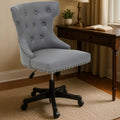 Grey Leather Effect Home Office Chair | Walson