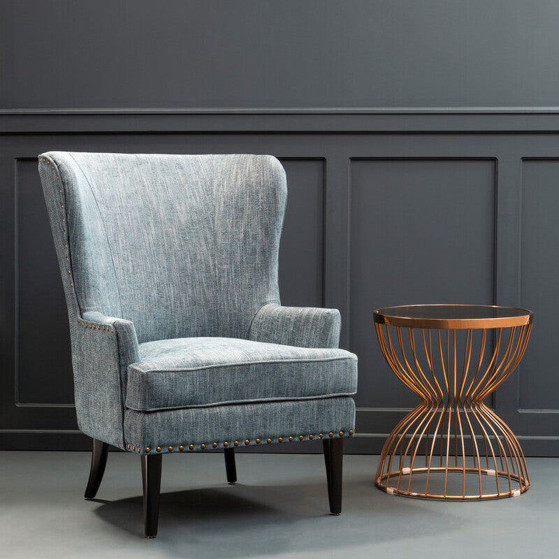 Blue Wingback Lounge Chair | Welham