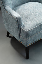 Blue Wingback Lounge Chair | Welham