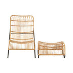 Rattan Chair and Footstool Set | Manado