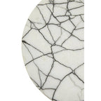 Marble Top Side Table with Black Iron Stand | Marmara