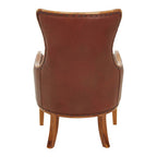 Brown Cow Leather and Teak Wood Frame Chair | Kendari
