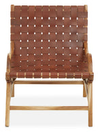 Brown Woven Leather Chair | Kendari