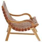 Brown Woven Leather Chair | Kendari