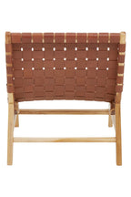 Brown Woven Leather Chair | Kendari