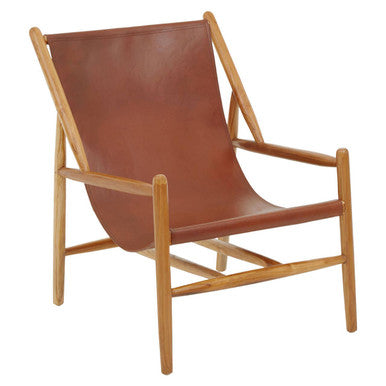 Antique Dark Brown Leather Chair | Kendari