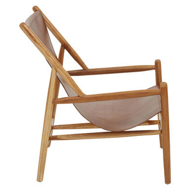 Antique Dark Brown Leather Chair | Kendari