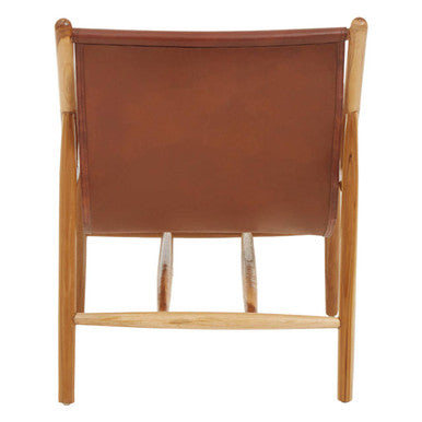 Antique Dark Brown Leather Chair | Kendari