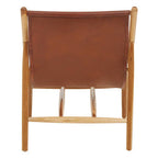 Antique Dark Brown Leather Chair | Kendari