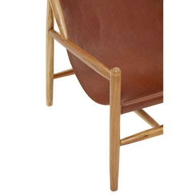 Antique Dark Brown Leather Chair | Kendari