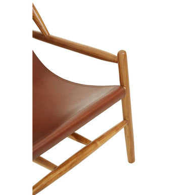 Antique Dark Brown Leather Chair | Kendari