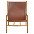 Antique Dark Brown Leather Chair | Kendari