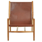 Antique Dark Brown Leather Chair | Kendari