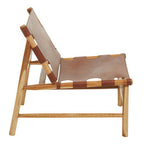 Antique Brown Leather Sling Chair | Kendari