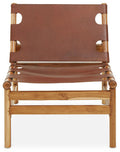 Antique Brown Leather Sling Chair | Kendari