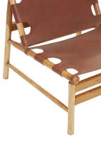 Antique Brown Leather Sling Chair | Kendari