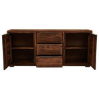 Two Door Three Drawer Sheesham and Acacia Sideboard | Surati