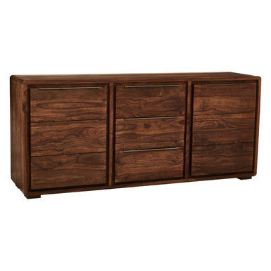 Two Door Three Drawer Sheesham and Acacia Sideboard | Surati