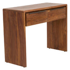 Brown Sheesham and Acacia Wood Console Table with Two Storage Drawers | Surati