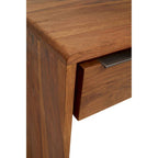 Brown Sheesham and Acacia Wood Console Table with Two Storage Drawers | Surati