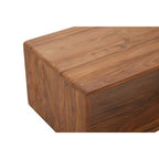 Solid Sheesham Wood Coffee Table with Open Centre and Lower Storage Shelf, Surati
