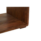 Solid Sheesham Wood Coffee Table with Open Centre and Lower Storage Shelf, Surati