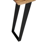Natural Live Edge Acacia Wood Top Console Table with Black Iron Legs | Surax