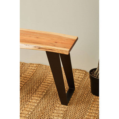 Acacia Wood with Live Edge Bench | Surax